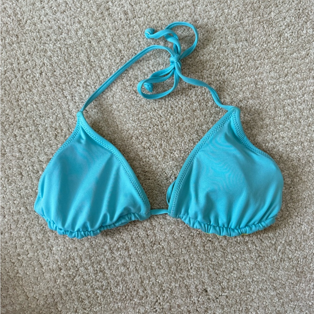 Blue Reversible Bikini Top